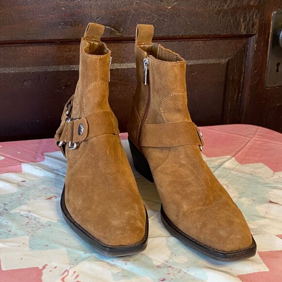 DKNY Suede Western Boots sz8 - Picture 4 of 9
